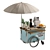 Compact Coffee Cart with Wheels 3D model small image 7