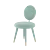 Elegant Sea Blue Velvet Dining Chair 3D model small image 4