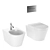 Italian Valdama WC/Bidet Set 3D model small image 2