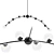 Elegant Arc Linear Chandelier 3D model small image 1