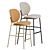 Retro-Style Inès Stools: Modern Elegance in Fabric 3D model small image 7