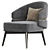 Stylish Billy Armchair: Modern Design 3D model small image 2