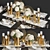 Elegant Dinner Table Set 3D model small image 1