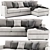 Modern West Elm Henry Chaise: Sleek Design 3D model small image 1