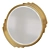 Elegant Gold Finish Cesario Mirror 3D model small image 1