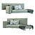 Pebble-Contemporary Modular Sofa 3D model small image 2