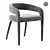 Modern Gray Lisette Dining Armchair 3D model small image 1