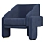 Elegant Unity Armchair by Dooq 3D model small image 1