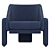 Elegant Unity Armchair by Dooq 3D model small image 3