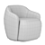 Elegant Barba Chair by Fogia 3D model small image 4