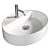 Olympia Oval London 50 Countertop Basin 3D model small image 1
