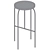 Rustic Shaker Stool: Golden Brown & Grey 3D model small image 3