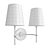 Elegant Shaded Double Sconce 3D model small image 2