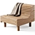 Modern Wave Chaise Lounge Chair 3D model small image 1