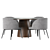 Mebelista 2 Dining Set: sleek, modern, and spacious 3D model small image 2