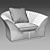 Luxury Giorgio Charisma Art Seater 3D model small image 6