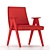 Modern Armchair with Sleek Design 3D model small image 3