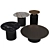 Elegant Marble Coffee Table Set 3D model small image 2
