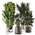 Greenery in Ferm Living Bau Pot 3D model small image 1