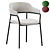 Elegant Signorina Dining Chair 3D model small image 1