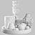 Exotic Charm: Ethnic Candle & Vase Set 3D model small image 2