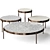 Outdoor Coffee Tables with Minotti Tape Cord 3D model small image 1
