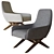 Modern Marlon Lounge Armchair 3D model small image 3