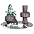 Roulette Belly Vases: Kare Decor Set 1 3D model small image 1