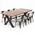 Modern Dining Table Set 3D model small image 1