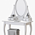 Modern White Dressing Table Set 3D model small image 4