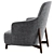 Elegant Copine Bergere Chair 3D model small image 3