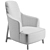 Elegant Copine Bergere Chair 3D model small image 6