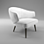 Elegant Mid-Height Chair 3D model small image 1