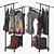 Rustic Garment Rack for Stylish Clothing Organization 3D model small image 2