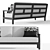 Restoration Hardware Miramar Aluminum Sofa 84 3D model small image 2