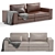 Modern Natuzzi Italia 2-Seater Sofa 3D model small image 1