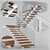 Sleek Modern Interior Stair 3D model small image 1