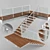 Sleek Modern Interior Stair 3D model small image 6