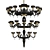 Sicilian Murano Glass Chandelier 3D model small image 1