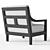 Restoration Hardware Miramar Aluminum Lounge Chair 3D model small image 4