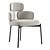 Elegant Meridiani SYLVIE Dining Chair 3D model small image 1