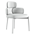 Elegant Meridiani SYLVIE Dining Chair 3D model small image 2