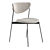 West Elm Petal Upholstered Dining Chair 3D model small image 1