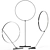 Elegant Kundalini Table Lamp - Poise 3D model small image 1