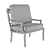 Aristo Aluminum Armchair 3D model small image 3