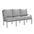 Aristo Aluminum Three-Seater Sofa 3D model small image 3