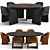 Trussardi Casa Dinning Set: Liubis Armchair & Madeley Table 3D model small image 1
