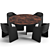 Trussardi Casa Dinning Set: Liubis Armchair & Madeley Table 3D model small image 2