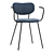 Elegant Armrest Chair Melt 3D model small image 4