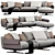 Modern Flexform Bretton Sectional - Luxury Comfort for Your Living Room 3D model small image 1